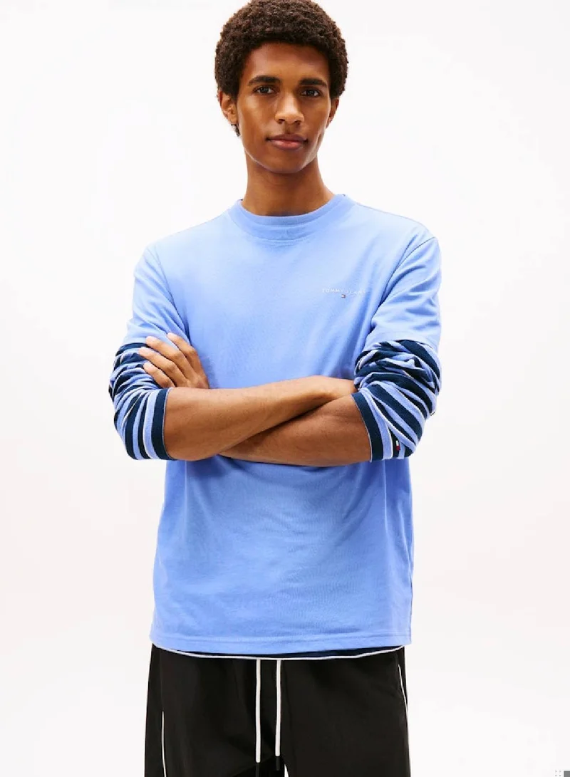 Linear Logo Slim Crew Neck T-Shirt