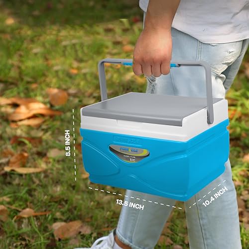 Pinnacle Prudence Chiller Ice Box 11L | Fits 16 Cans | Hold Ice Upto 48hrs | Lid Used as Tray | Portable Insulated Ice Cooler Box for Car Travel,Parties, Medical, Picnics, Camping, Sports (Hydra) - Image 2
