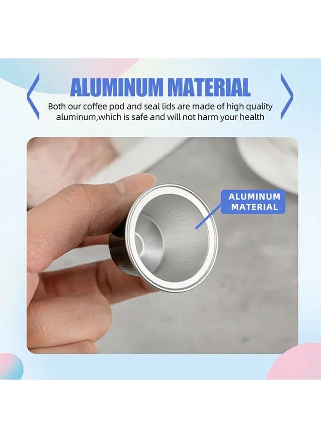 50pcs Aluminum Coffee Capsules Kit With Heat Sealable Lids For Original Line Machines - Image 5