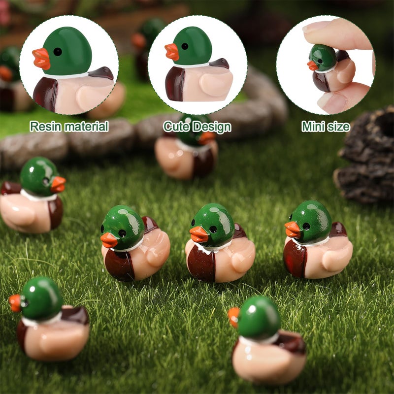 GGSTDDUP 50 Pcs Mallard Ducks, Mallard Resin Ducks, Unique Mallard Duckies, Mini Mallard Resin Ducks Decor, Nature Birds Lovers Duck Hunting Decoration for Ducky Birthday Party Favor Gift - Image 3