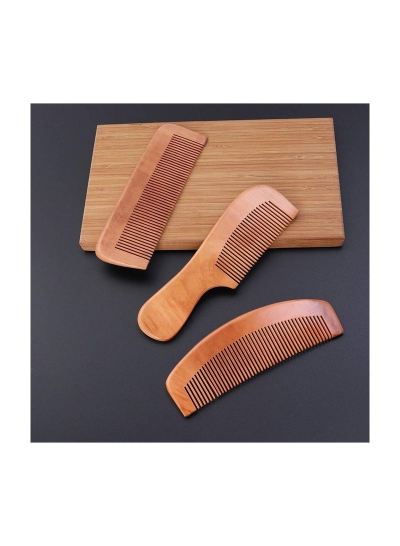 3 Natural Wooden Hair Combs – Smooth & Healthy Hair - Image 2
