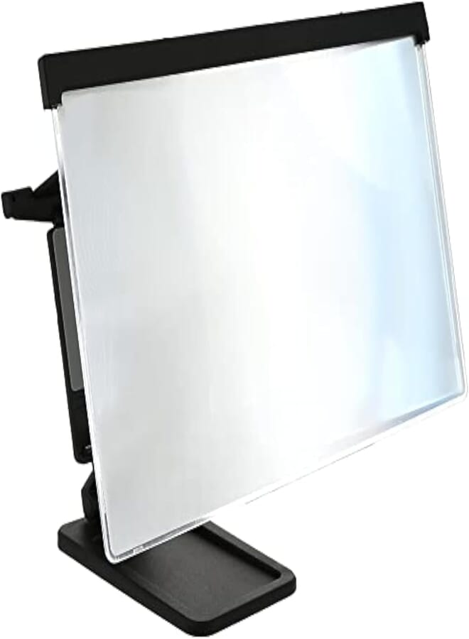 12" Phone Screen Magnifier with Mobile Phone Holder Stand,3D Foldable Adjustable Phone Magnifying Screen for All Cell Phones,Multifunctional Phone Screen Enlarger for Learning,Gaming,Watching Movie…