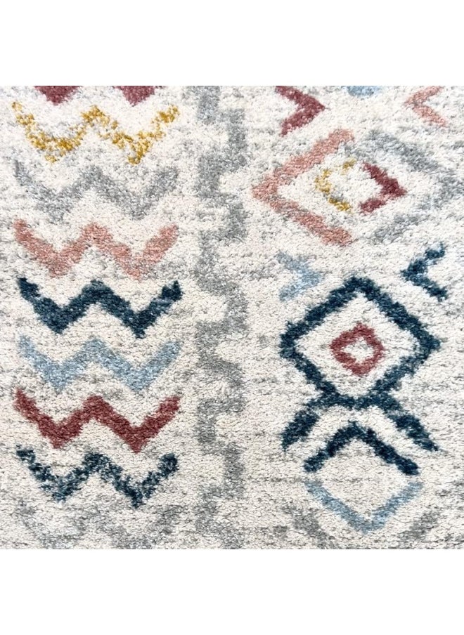 HANDPICKED FURNITURE Carpet Moroccan Style Grey For Living Room Bed Room Dining Room - Super Soft Durable And Stain Resistant 300 X 300 Cm 9.8 X 9.8 Ft - Multi-Coloured-2  - Image 4