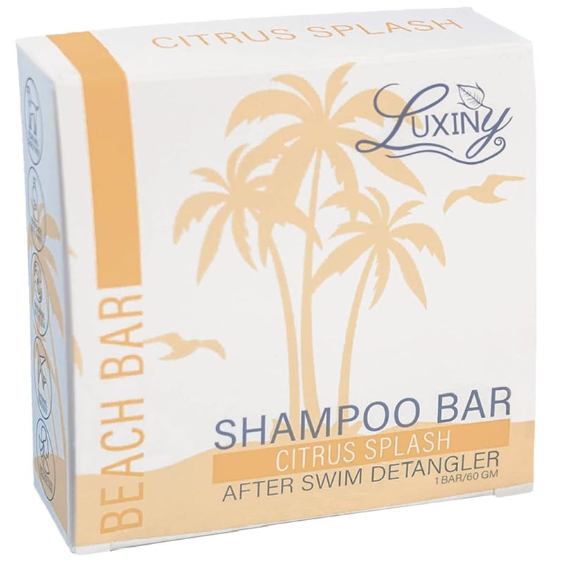 Natural Shampoo Bars for Hair Made in USA Up to 60 Washes of Vegan Sulfate Free Shampoo Use at Home and as a Travel Shampoo  All Hair Types 60g Citrus Splash