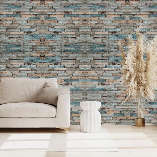 Barebeauty Wall Stickers Wallpaper PE Foam Brick Design DIY Decal (70 x 77 cm) 3D Frames PVC DIY Self Adhesive (Pack of 02) - Image 5