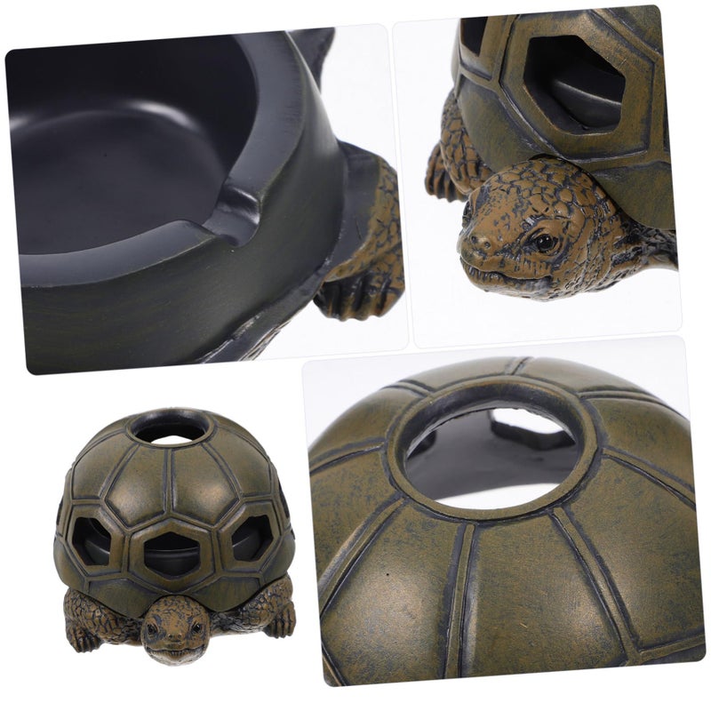 Resin Turtle Ashtray Retro Decorative Ash Container Unique Home Decor Statue - Image 5