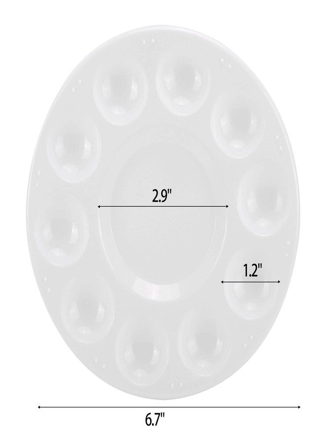 BTYMS 20 Pcs Paint Tray Palettes, 10 Wells Plastic Paint Pallets for Kids or Students to Paints on School Project or Art Class - Image 2