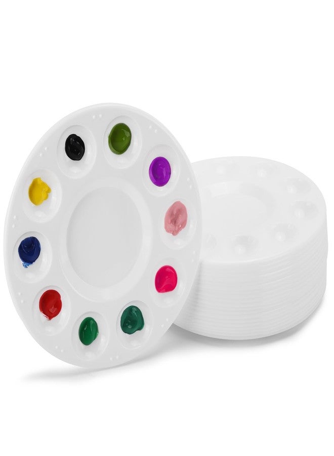 BTYMS 20 Pcs Paint Tray Palettes, 10 Wells Plastic Paint Pallets for Kids or Students to Paints on School Project or Art Class - Image 1