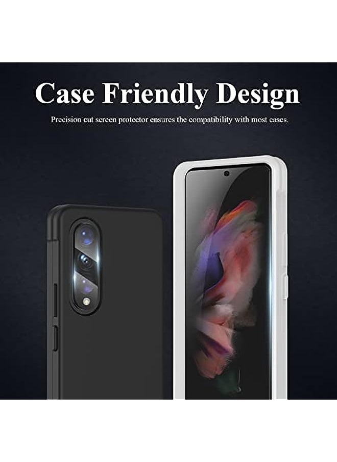 HuHa - [2+2 Pack] Upgrade for Samsung Galaxy Z Fold 3 5G Privacy Screen Protector and Camera Lens Protector [Anti Spy] [Tempered Glass Protector] Anti Scratch, Bubble Free - Image 1
