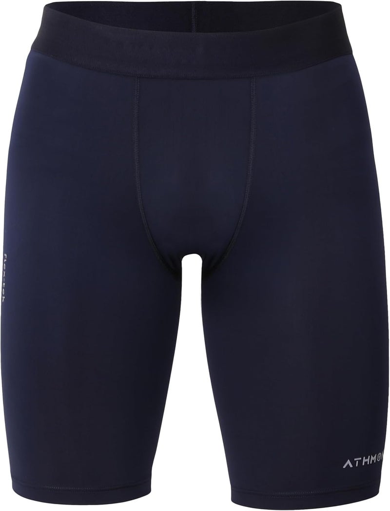 Athmonk 4-Way Lycra Compression Shorts for Men | Tight Skin Fit, Non Padded | Cycling Running Workout Gym Cricket Football Sports | Tummy Tuck Recovery Muscle Support | Quick Dry Anti-Chafe - Image 1