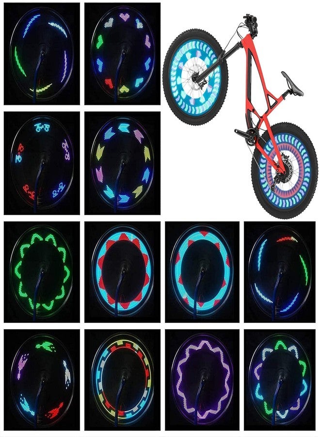 Dorras Bike Wheel Lights (2 Pack) - Waterproof LED Bicycle Spoke Tire Lights - Great Gift for Kids Adults - 30 Different Patterns Change - Bike Accessories - Black - Image 1