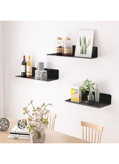 Set of 4 Wall Shelves No Drilling Black 23 cm Shelf No Drilling Acrylic Bathroom Shelf Floating Shelf with Cable Hole Wall Boards Shelf Floating Shelf for Gluing for Bathroom Office Living Room - pzsku/ZF2C3A4BFD4E29C827DD5Z/45/_/1735554319/c0aefd9c-2d00-42bf-8153-8cb991596531