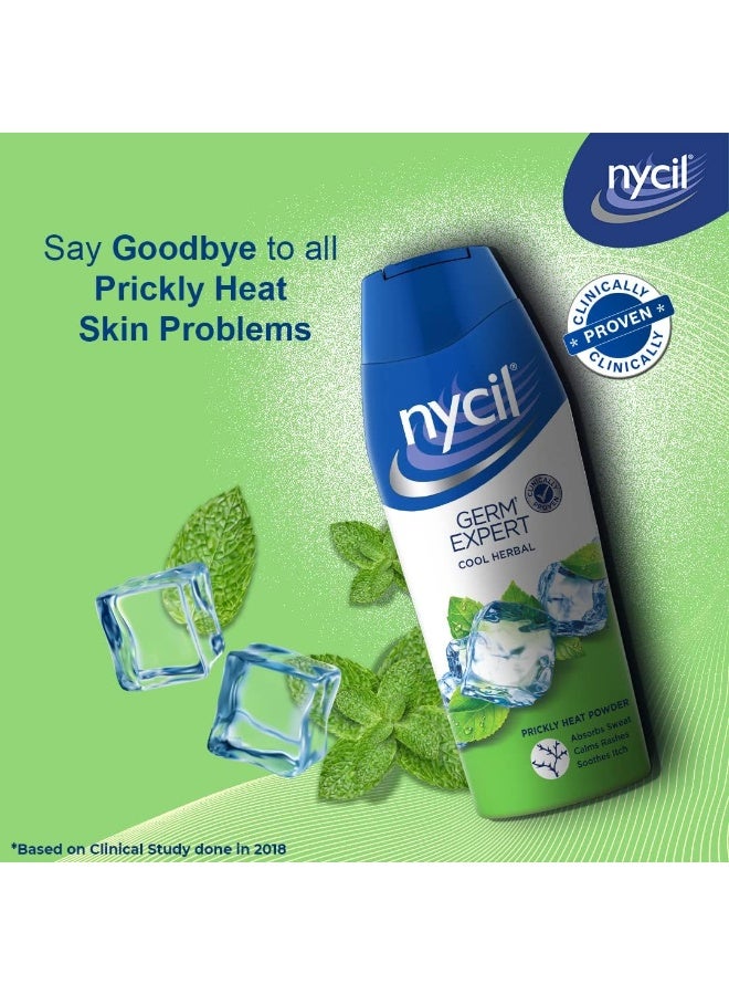 Nycil Germ Expert (Cool Herbal) Cooling Talcum Powder 150g X 2Pcs - Image 4