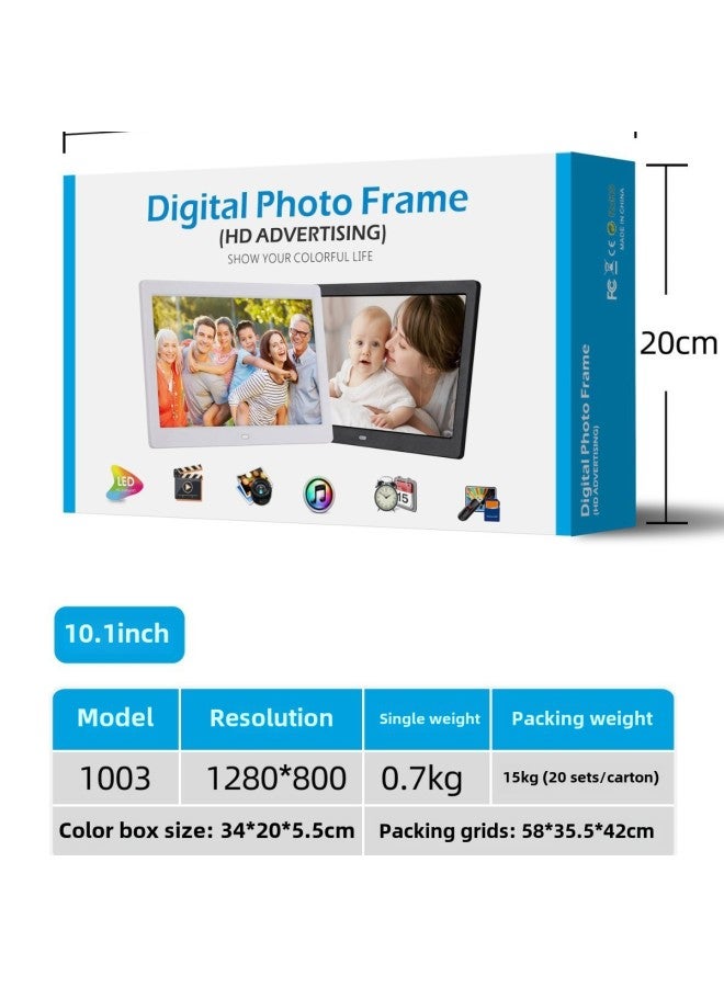 [domestic Version] Generation Calendar With Indoor And Outdoor Temperature And Humidity Electronic Clock Digital Photo Frame-Color:[first Generation] 10inch White Ips Screen - Image 4
