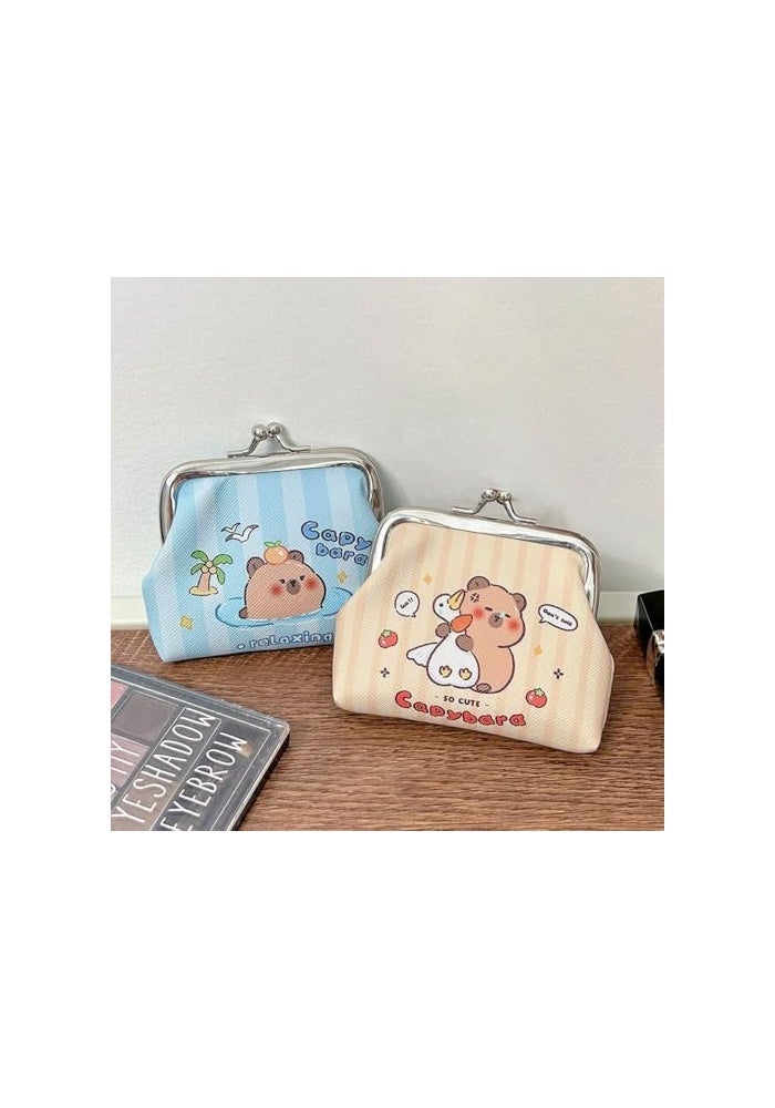 Capybara Cartoon Coin Purse Mini Wallet for Women and Kids - Cute Clutch Money Bag - Image 4