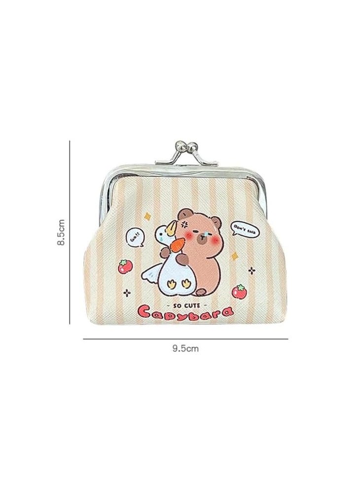 Capybara Cartoon Coin Purse Mini Wallet for Women and Kids - Cute Clutch Money Bag - Image 2