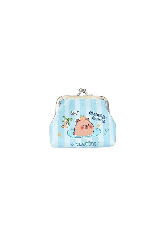 Capybara Cartoon Coin Purse Mini Wallet for Women and Kids - Cute Clutch Money Bag - Image 1