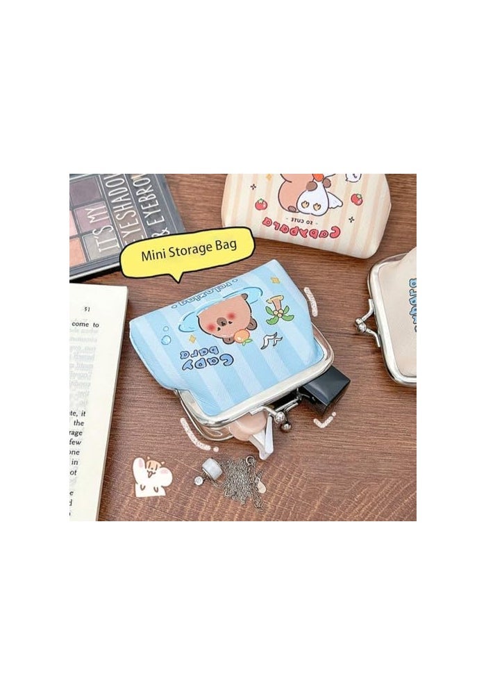 Capybara Cartoon Coin Purse Mini Wallet for Women and Kids - Cute Clutch Money Bag - Image 3