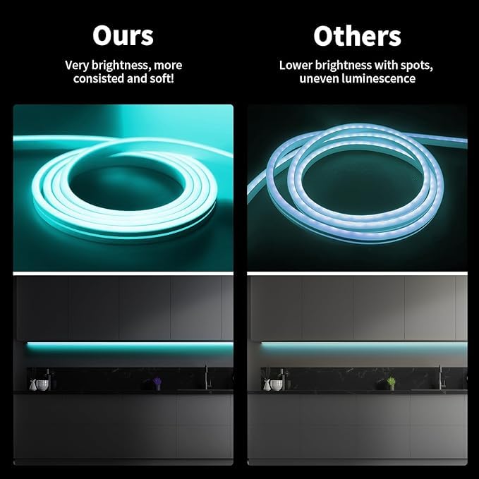 One94Store LED Neon Strip Light 3M – USB Powered, Flexible Waterproof Rope Light DC 5V with Button Switch | Ambient LED Lighting for Home, Bedroom, DIY Decor, Party & Gaming Room (Blue) - Image 4