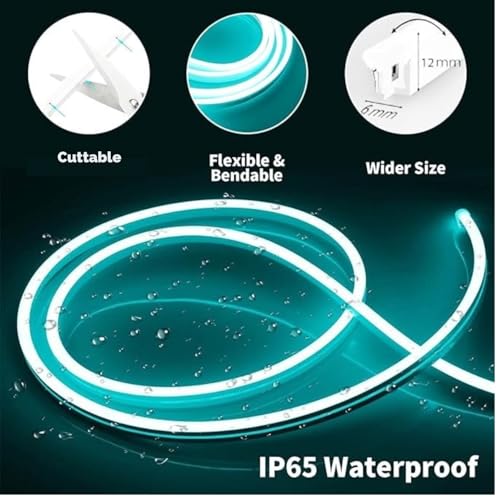 One94Store LED Neon Strip Light 3M – USB Powered, Flexible Waterproof Rope Light DC 5V with Button Switch | Ambient LED Lighting for Home, Bedroom, DIY Decor, Party & Gaming Room (Blue) - Image 3
