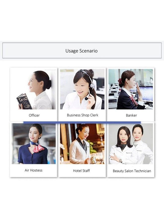 Elandy مشبك شعر نسائي مزين بعقدة قوس ساتان لتغطية الكعكة وشبكة الشعر مشابك شعر فرنسية مزينة بشريط زهور إكسسوارات شعر لمضيفات الطيران والفنادق والمطاعم (أسود) - Image 3