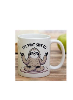 RYN RYN® PRINTED DESIGN 1pc, Funny Coffee Mug, 11oz Ceramic Coffee Cups, Water Cups, Summer Winter Drinkware, Gift For Sloth Lovers, Holiday Gift, Party Gift, Birthday Gift  - Image 1