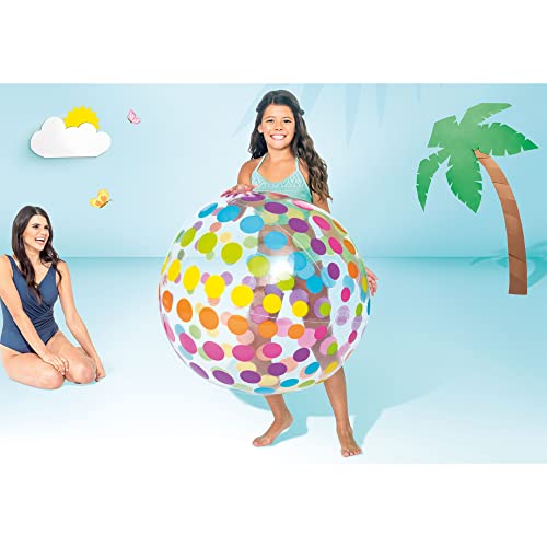 Intex Jumbo Inflatable Ball with Colorful Dot Pattern, Multi, 42" - Image 3