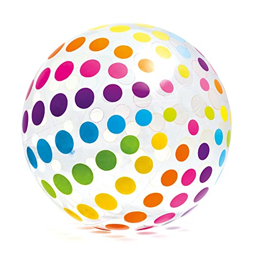 Intex Jumbo Inflatable Ball with Colorful Dot Pattern, Multi, 42" - Image 1