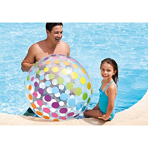 Intex Jumbo Inflatable Ball with Colorful Dot Pattern, Multi, 42" - Image 4