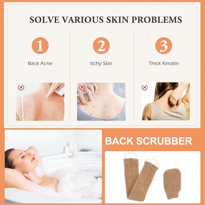 cheekyglo Travel Towel Washer Mitt Invigorate Gloves, Dead Glove Exfoliating Skin Shower Remover Scrubbers and Bath Sponge Back Handle Loofah Home Use Light Bathroom Gentle in Brown Remove - Image 5