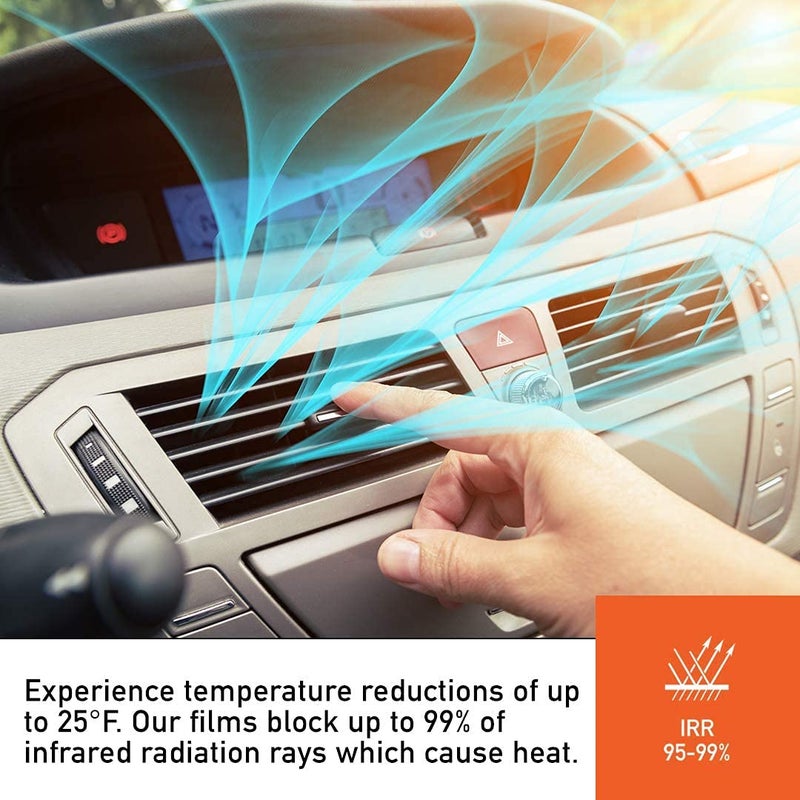 MotoShield Pro تظليل نوافذ نانو سيراميك MotoShield Pro 5% VLT للسيارة 20 بوصة × 10 أقدام 2PLY رول مع رفض عالي للحرارة وتقليل الوهج فيلم تظليل الخصوصية، يرفض حتى 99% من الأشعة تحت الحمراء، 99% من الأشعة فوق البنفسجية، سهل التركيب DIY - Image 3