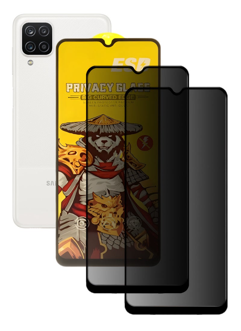 ESD 2 Pieces Tempered Dustproof Glass Screen Protector Compatible For Samsung Galaxy A12 - Image 1