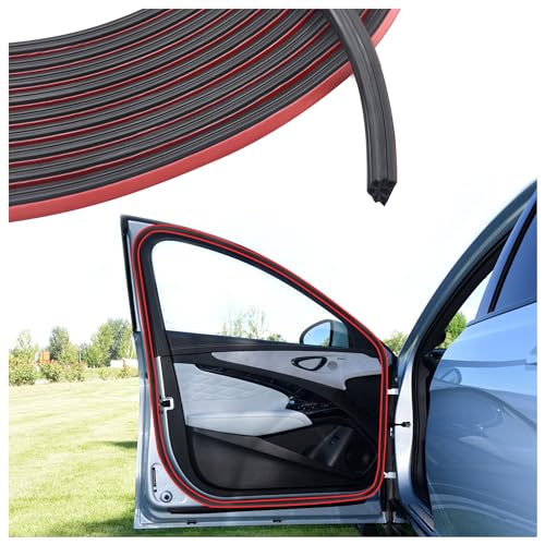 Junecarp 16.4Ft Automotive Weather Stripping,Upgrade Soundproofing Car Door Seal Strip with 3 Layer Structure,Universal Car Accessories Rubber Driver Door Seal for Car Door/Hood (16.4Ft) - Image 1