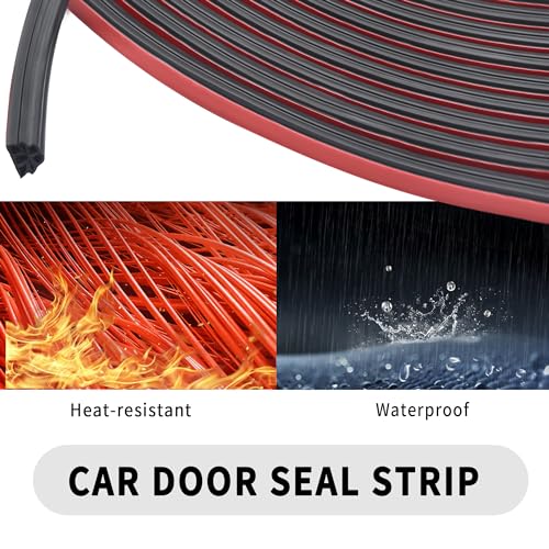 Junecarp 16.4Ft Automotive Weather Stripping,Upgrade Soundproofing Car Door Seal Strip with 3 Layer Structure,Universal Car Accessories Rubber Driver Door Seal for Car Door/Hood (16.4Ft) - Image 4
