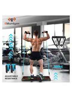 Rock Pow Push Up Board with Sit up Stand. Multi-Functional Push Up Bar with Resistance Bands, Portable Home Gym, Strength Training Equipment, Push Up Handles for Perfect Push up, Home Fitness for Men and Women  - Image 5