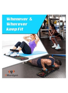 Rock Pow Push Up Board with Sit up Stand. Multi-Functional Push Up Bar with Resistance Bands, Portable Home Gym, Strength Training Equipment, Push Up Handles for Perfect Push up, Home Fitness for Men and Women  - Image 3