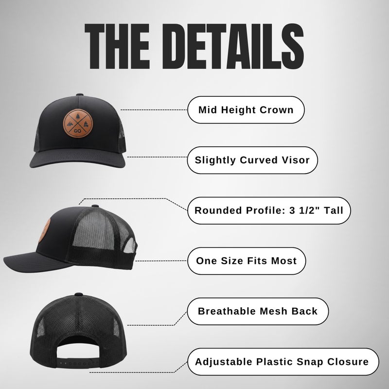 LINDO Trucker Hat - GO Outdoors (Black) - Image 2