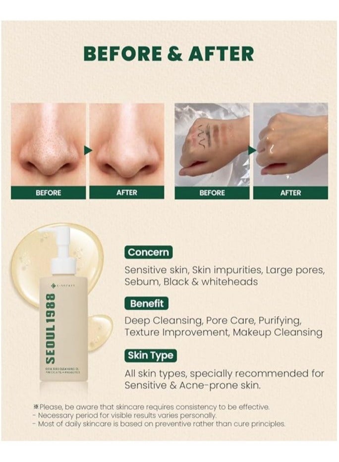 K-SECRET Seoul 1988 Cleansing Oil : Pince Cica 1% + Probiotics (200ml) - Image 5