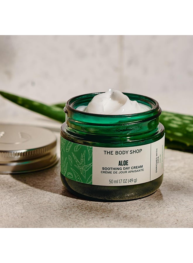 THE BODY SHOP Aloe Soothing Day Cream for Sensitive Skin – 48Hr Hydration with Cica & Community Fair Trade Aloe Vera | Lightweight Fragrance-Free Vegan Moisturizer, 50ml - Image 4