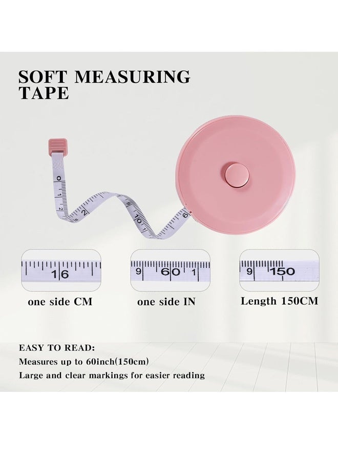 3  Pack Tape Measure, Tape Measure for Body Measurements, Fabric Sewing Tailor Cloth Knitting, Craft Weight Loss Retractable 60 Inch 1.5 Meter, Premium Sewing Tape Dual Scale - Image 5