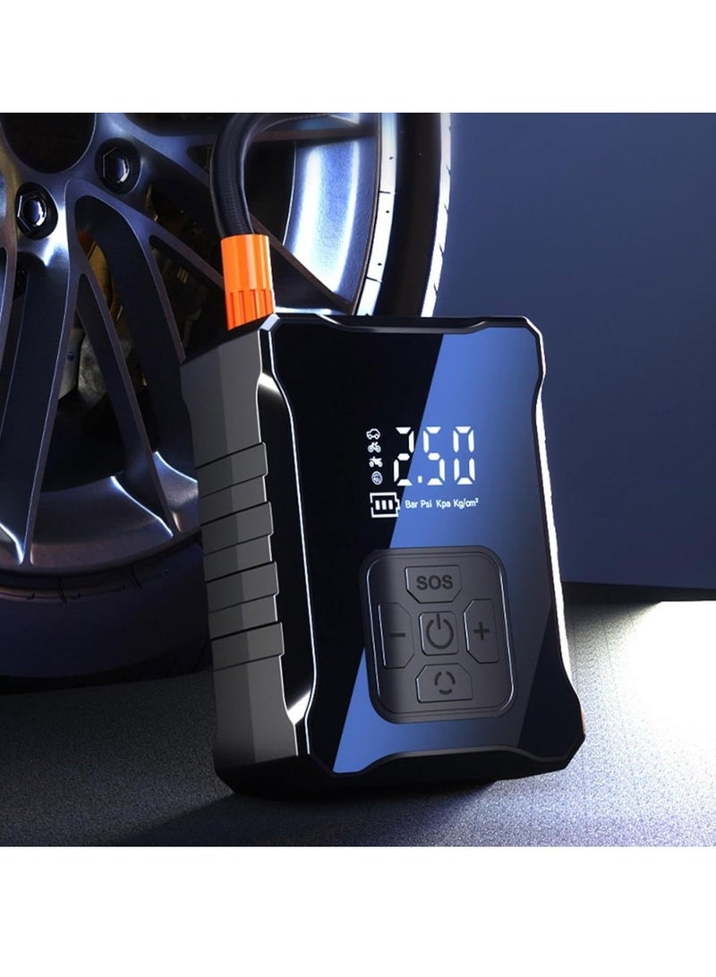 Tire Inflator Portable Air Compressor 150PSI Wired Air Pump for Car Tires,12V DC Auto Pump with Digital Pressure Gauge Faster Inflation Air Pump with Emergency LED Light for Car/Motorcycle/Bike/Ball - Image 5