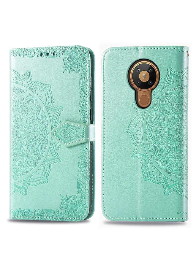 S-TOP Case For Nokia 5.3 Mandala Flower Embossed Horizontal Flip Leather Case with Bracket / Card Slot / Wallet / Lanyard - Image 1