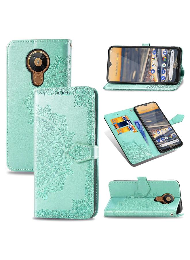 S-TOP Case For Nokia 5.3 Mandala Flower Embossed Horizontal Flip Leather Case with Bracket / Card Slot / Wallet / Lanyard - Image 2