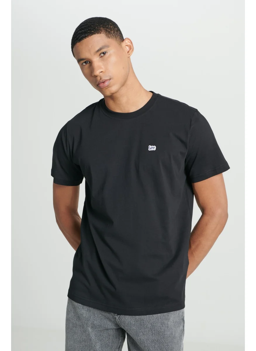 LEE Regular Fit Relaxed Cut Crew Neck Short S ve Logo T-Shirt