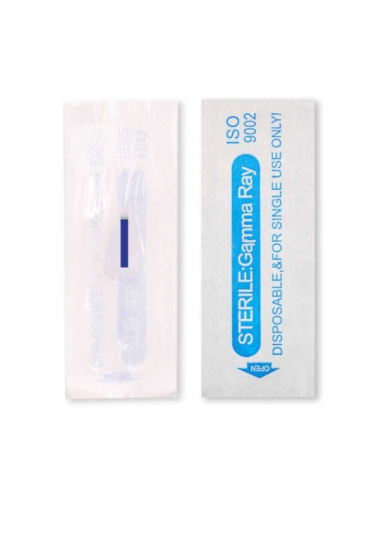 IOLITE Microblading 8 Prong Flat Double Line IF8P2R SPMU NEEDLE Size 22mm one time use disposable blade Sterile packaged 12pcs - Image 2