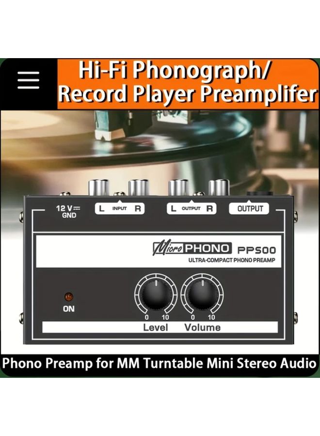 Upgrade New Hi-Fi Phonograph Preamp for MM Turntable Stereo RCA USB Powered Compact Design - Image 1