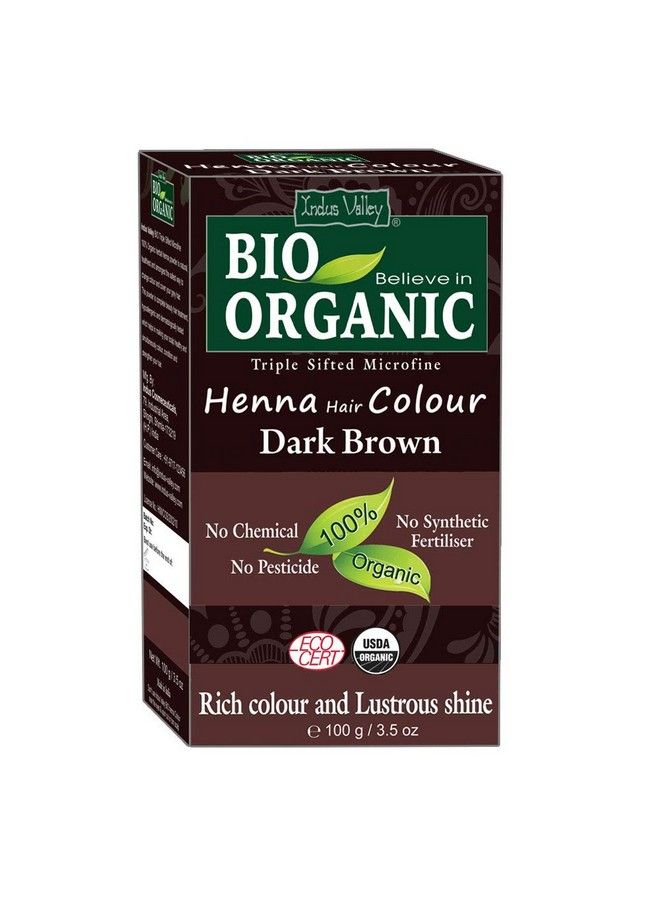 Indus Valley 100% Organic Hair Color 100G Dark Brown (Pack Of 1) - Image 2
