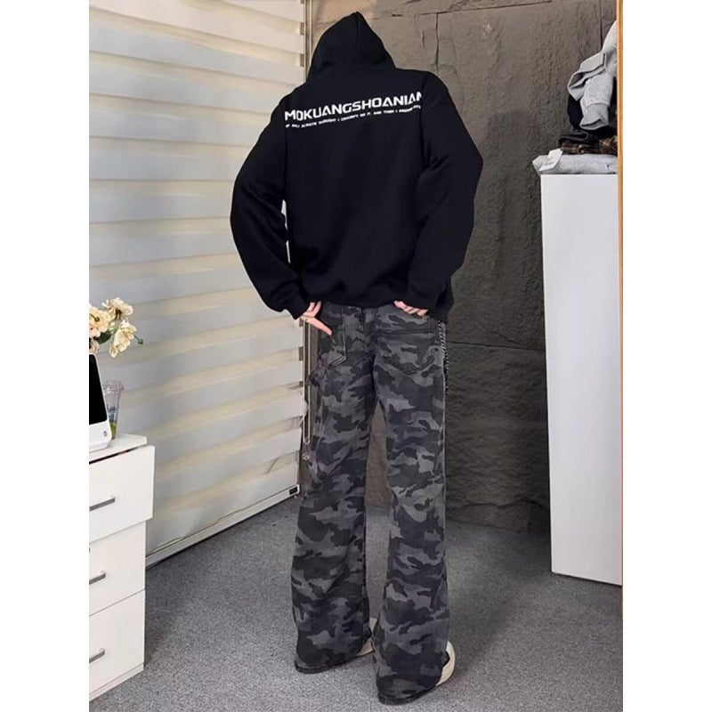 Unisex Classic Denim Jeans Loose Fit Daily Outdoor Wear - Image 3