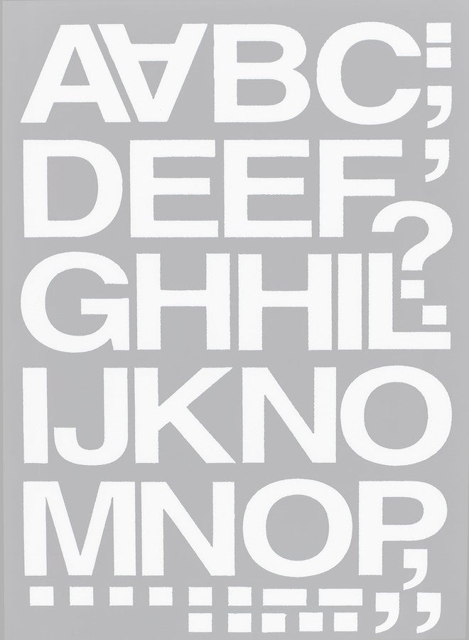 Chartpak Self-Adhesive Vinyl Capital Letters and Numbers, 1-1/2 Inches High, White, 45 per Pack (01046) - Image 2