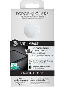 FORCE Force Glass iPhone 13 / 13 Pro / 14 3D Anti Impact Screen Protector Lifetime Warranty  - Image 1